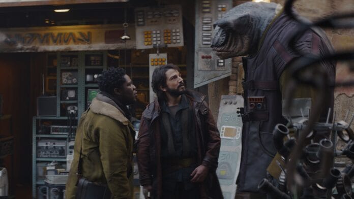 Andor-sarjan kuvakaappaus. Andor palaa huhtikuussa 2025.