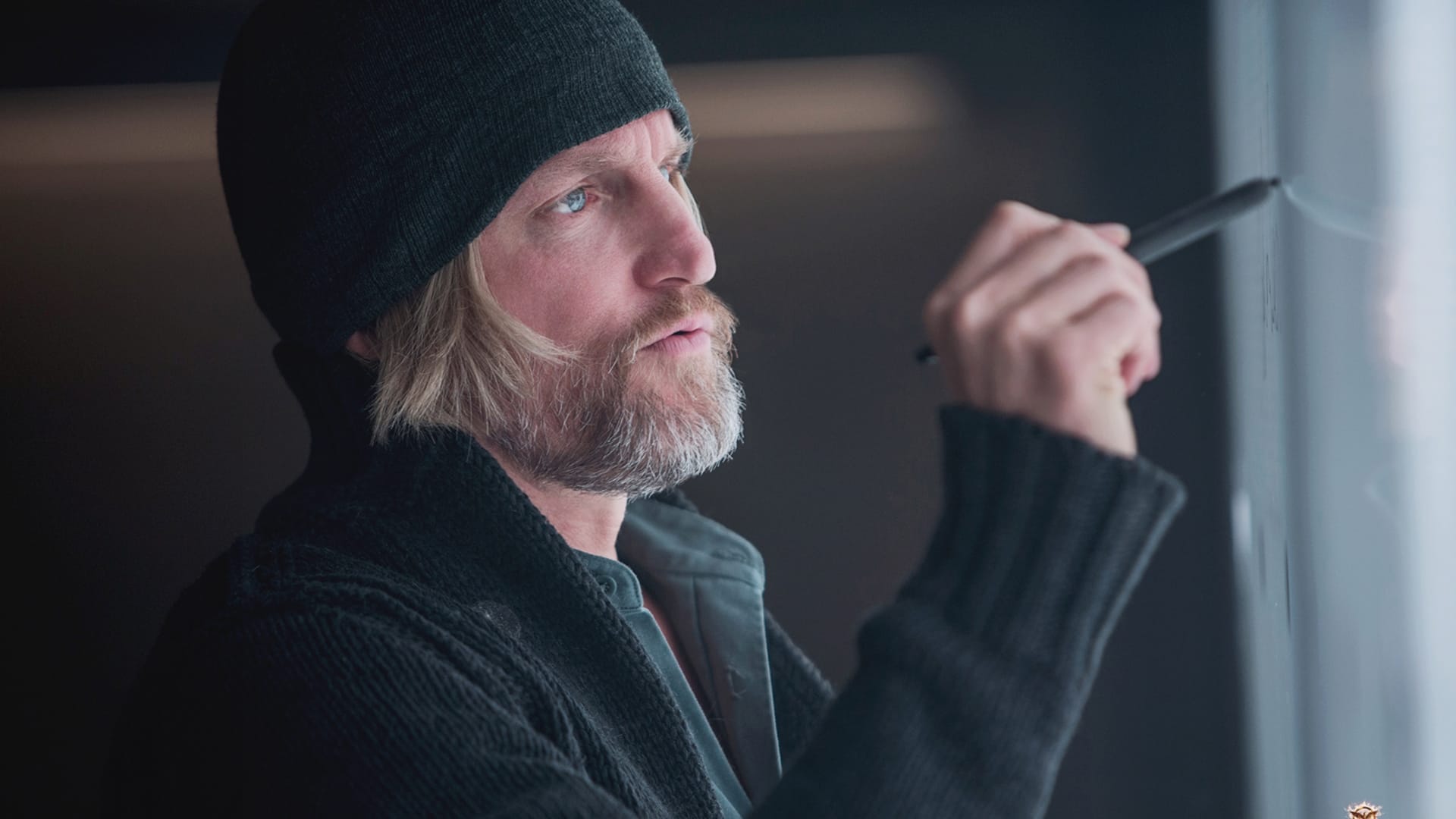 Nälkäpelin esiosa keskittyy Haymitchiin eli Woody Harrelsoniin, joka piirtää kuvassa