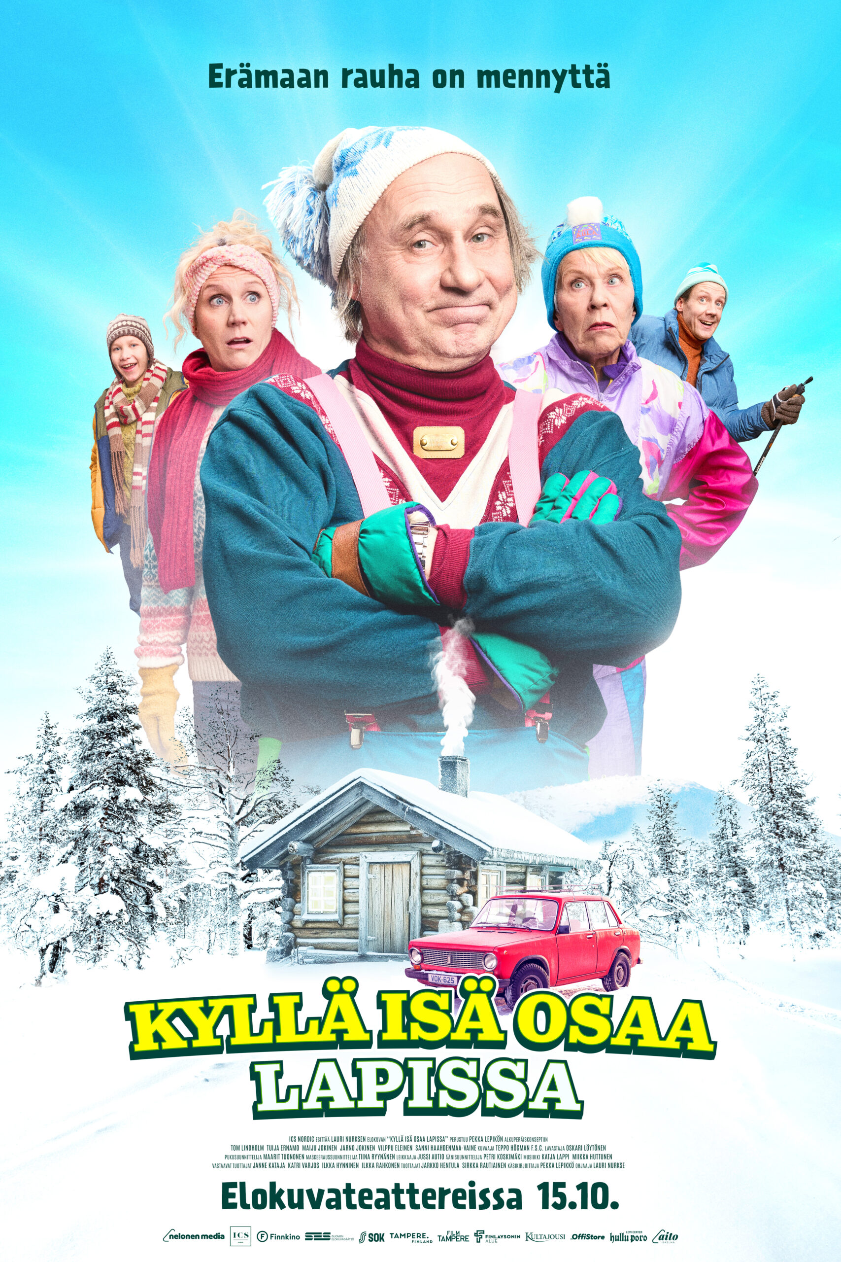 Kyllä isä osaa Lapissa -elokuvan virallinen juliste