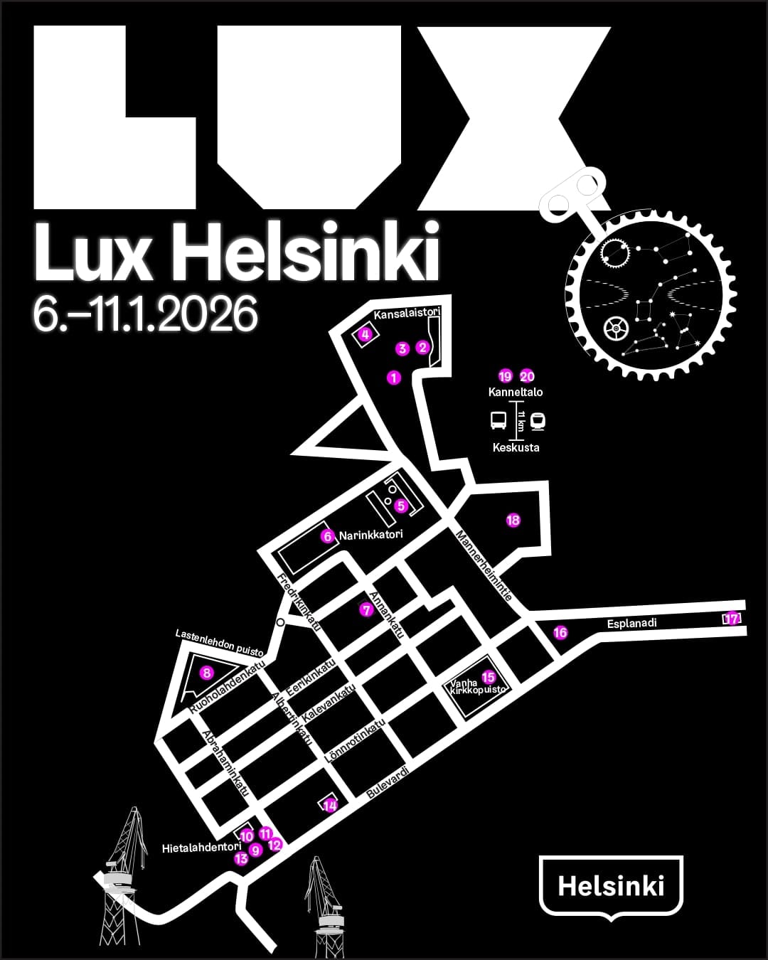 Lux Helsinki 2026 kartta