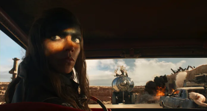 Anya Taylor-Joy Furiosana Warner Bros. Picturesin toimintaseikkailussa Furiosa: A Mad Max Saga, Warner Bros. Pictures -julkaisussa. © 2024 Warner Bros. Entertainment Inc. All Rights Reserved.