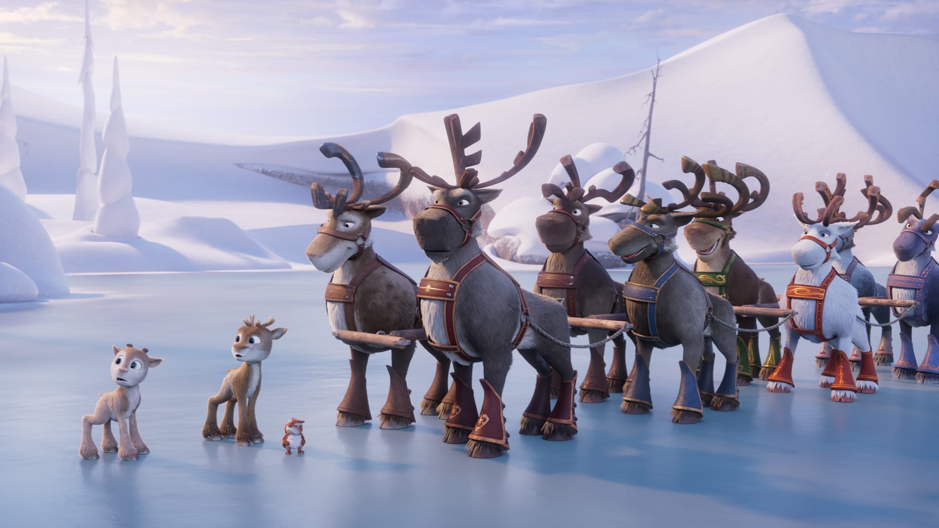 Niko ja myrskyporojen arvoitus -elokuvan kuvakaappaus. Niko ja myrskyporojen arvoitus -elokuva julkaistaan kymmenissä maissa.