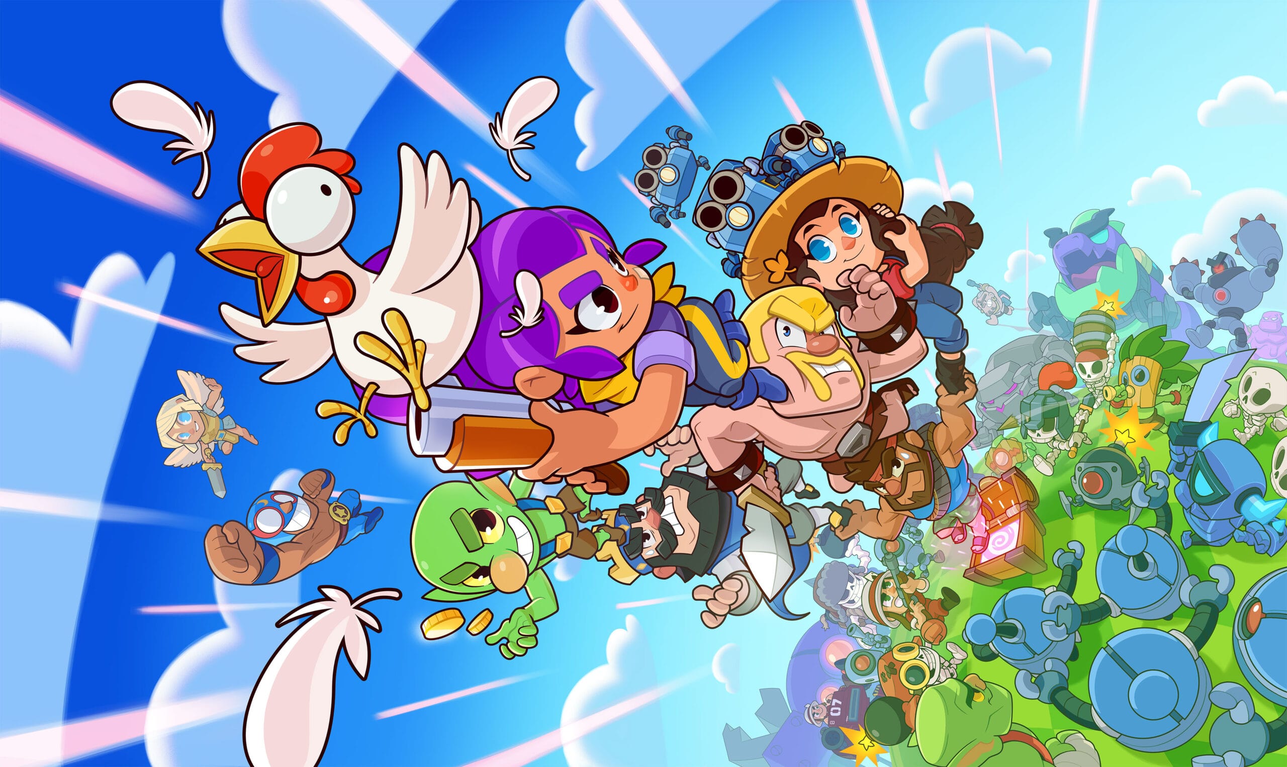 Squad Bustersista animoitu taustakuva.