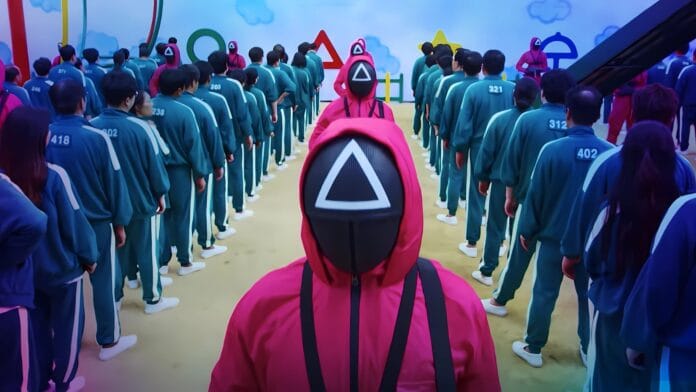 Kuvakaappaus Squid Game -sarjasta. David Fincher tekee sarjan Squid Game englanniksi.