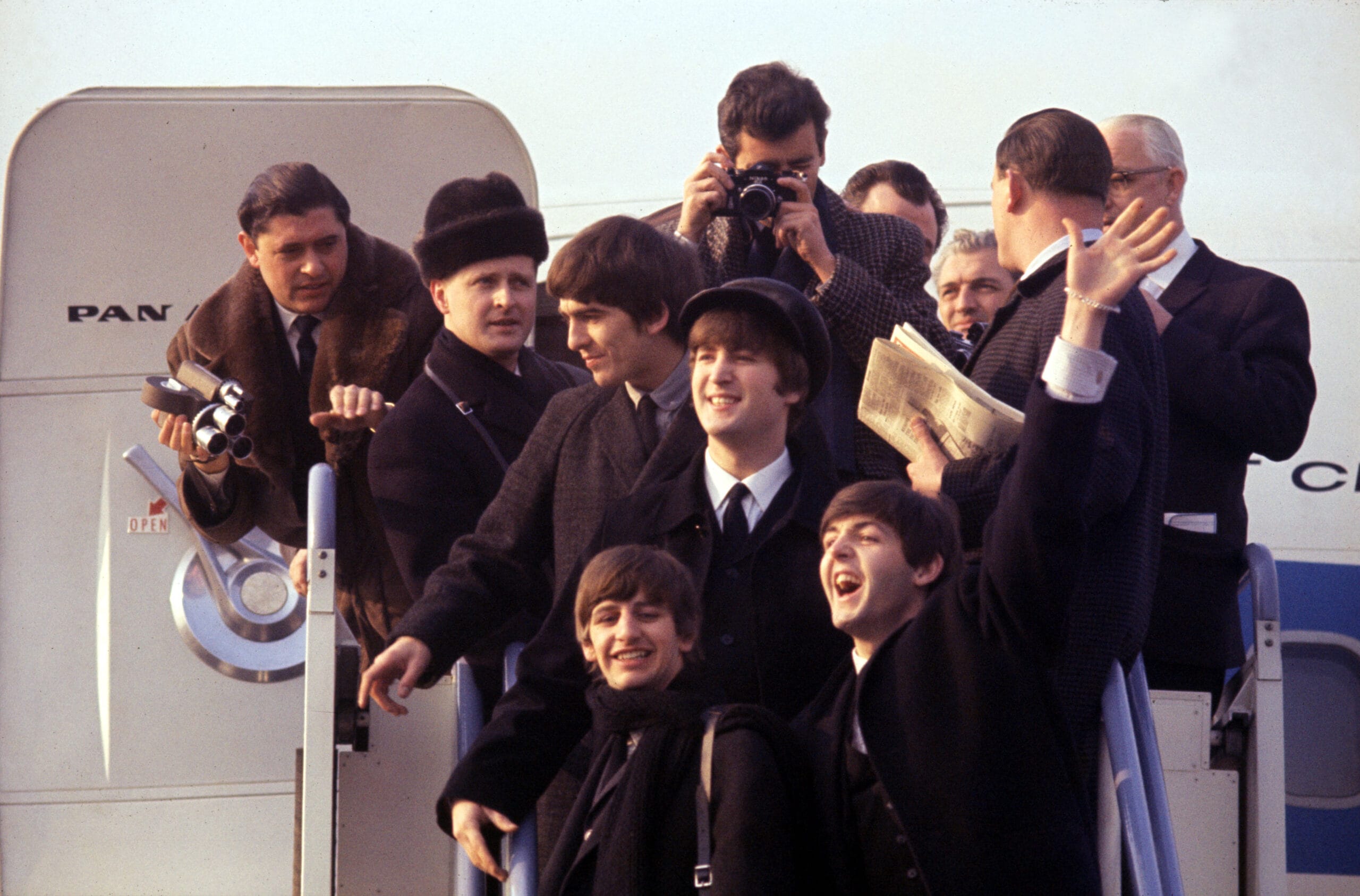 Beatles '64 vuonna, kun he saapuivat Yhdysvaltoihin.