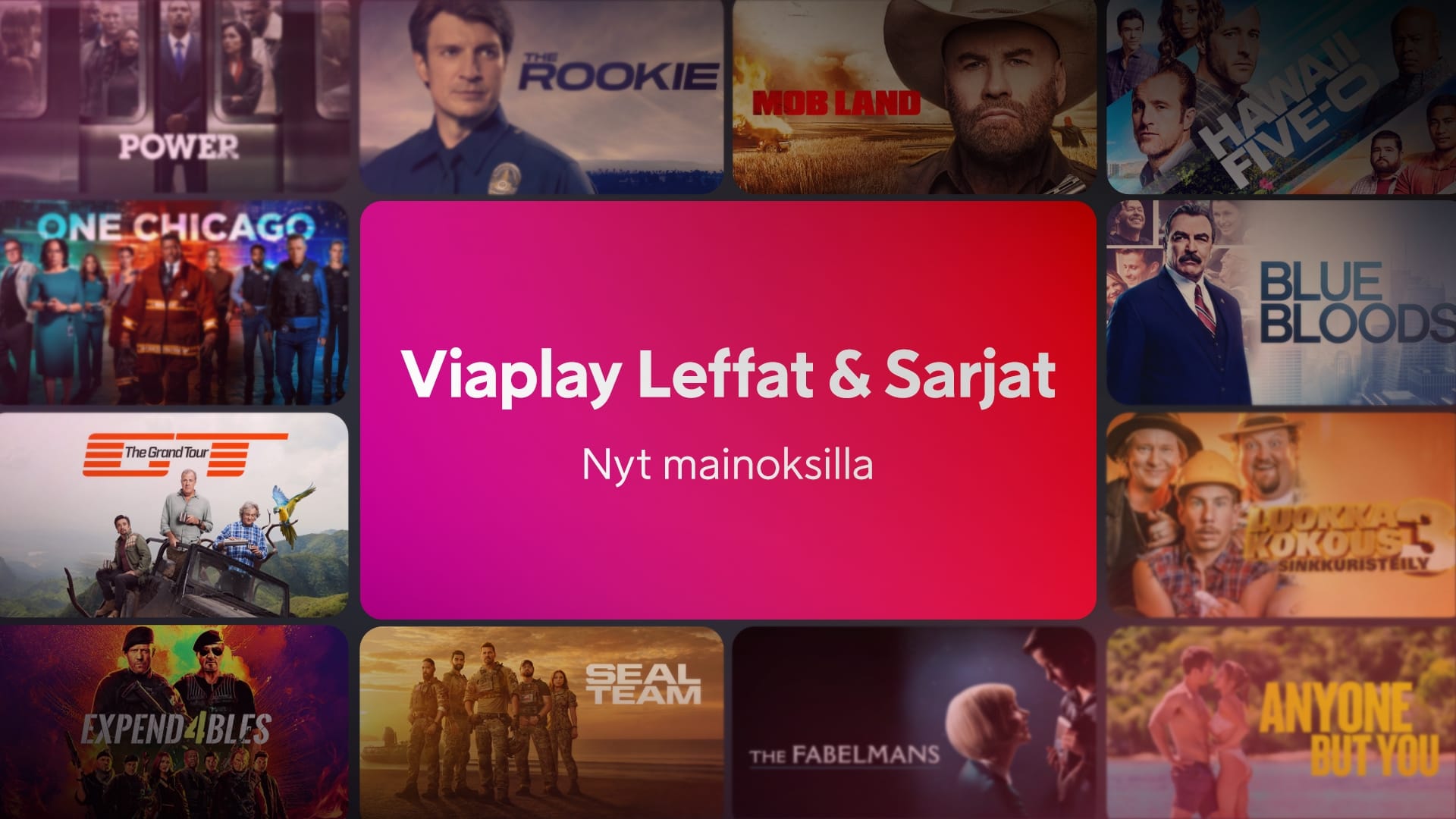 Viaplay-mainoskuva. Viaplay Leffat & Sarjat nyt edullisemmin – uusi paketti mainoksilla julkaistu.